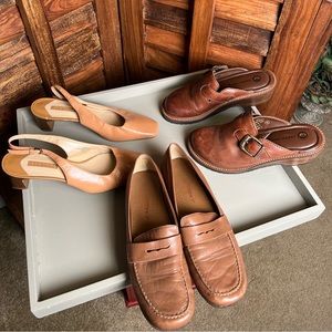 6 pairs of shoes! Yes, 6 pairs!!!!!! Three shown. Size 6-7. A cute collection.